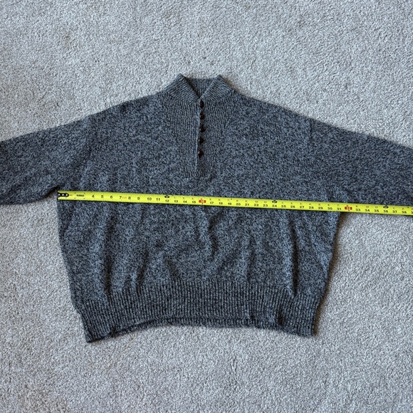 Vintage 90s Jerry Leonard Grey Marled Wool Sweater - Picture 6 of 9